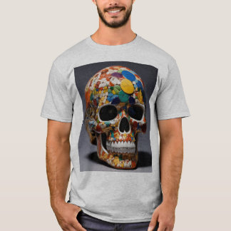 Camiseta de fusión de cráneo vanguardista masculin