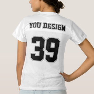 Camiseta De Fútbol Americano Para Mujer 2 LÍNEAS NEGRAS DE PLATA GRIS BLANCO FEMENINO Jers