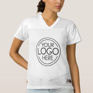 Camiseta De Fútbol Americano Para Mujer Añadir el logotipo corporativo moderno Minimalista