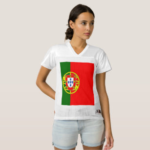 Camiseta De Fútbol Americano Para Mujer Bandera de Portugal