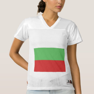 Camiseta De Fútbol Americano Para Mujer Bulgaria Emblema de bandera