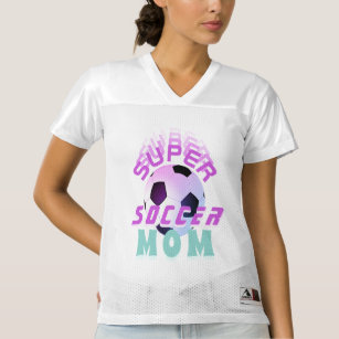 Camiseta De Fútbol Americano Para Mujer Día de la madre de la madre deportiva del super fu