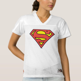 Camiseta De Fútbol Americano Para Mujer Logotipo de Superman de 2 lados | Añadir su nombre