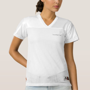 Camiseta De Fútbol Americano Para Mujer Personalizado de nombre personal blanca Mujeres Gi