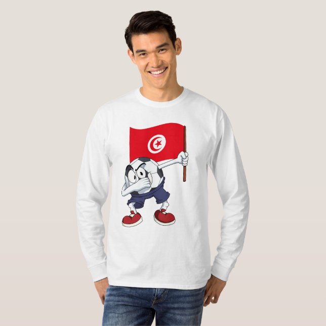 Camiseta de fútbol con dabbing de Túnez (Anverso completo)