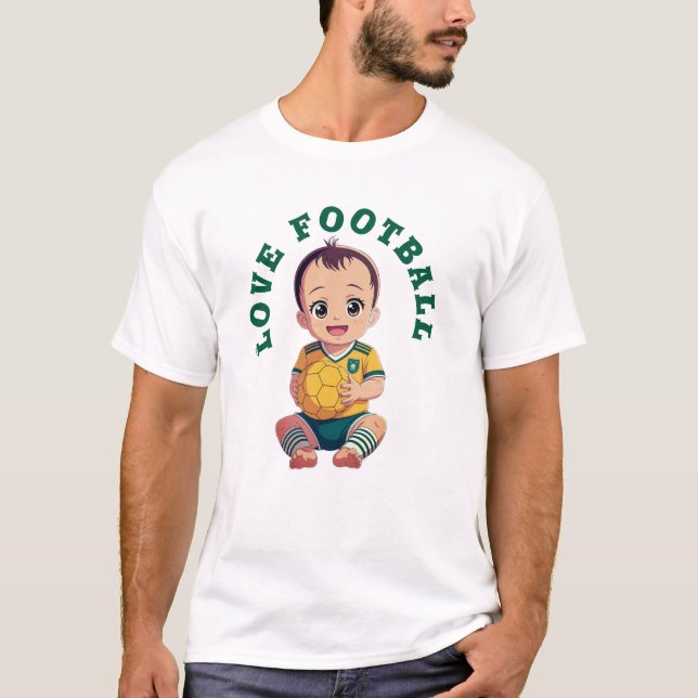 Camiseta de fútbol de amor para bebé (Anverso)