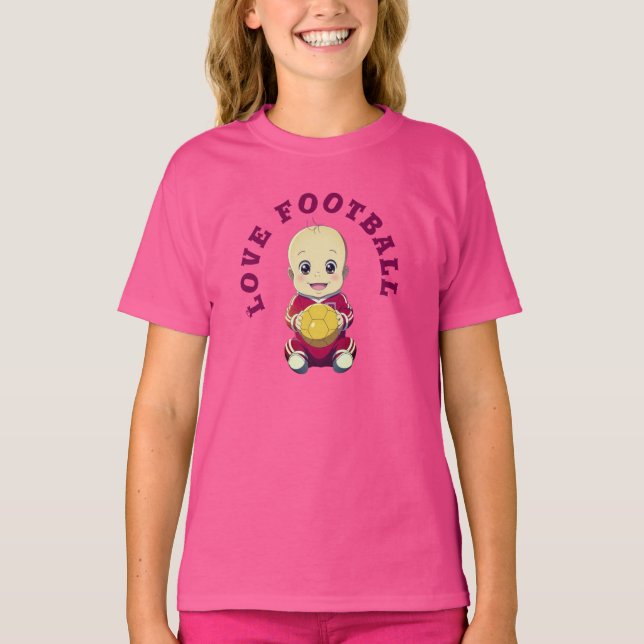 Camiseta de fútbol de amor para bebé (Anverso)