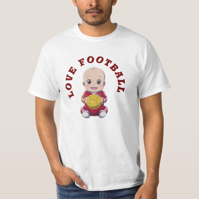 Camiseta de fútbol de amor para bebé (Anverso)