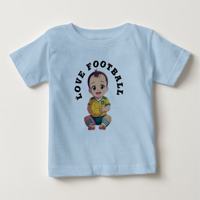 Camiseta de fútbol de amor para bebé (Anverso)