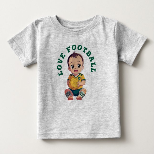Camiseta de fútbol de amor para bebé (Anverso)
