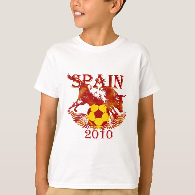 Camiseta de fútbol de chicas y niños España 2010 (Anverso)