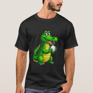 Camiseta de fútbol de cocodrilo lindo y salvaje –