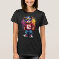 Camiseta De Fútbol De Cute Hip Hop Teddy Bear