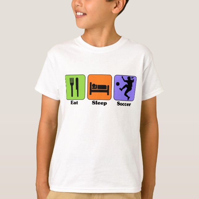 Camiseta de fútbol de Eat Sleep (Anverso)