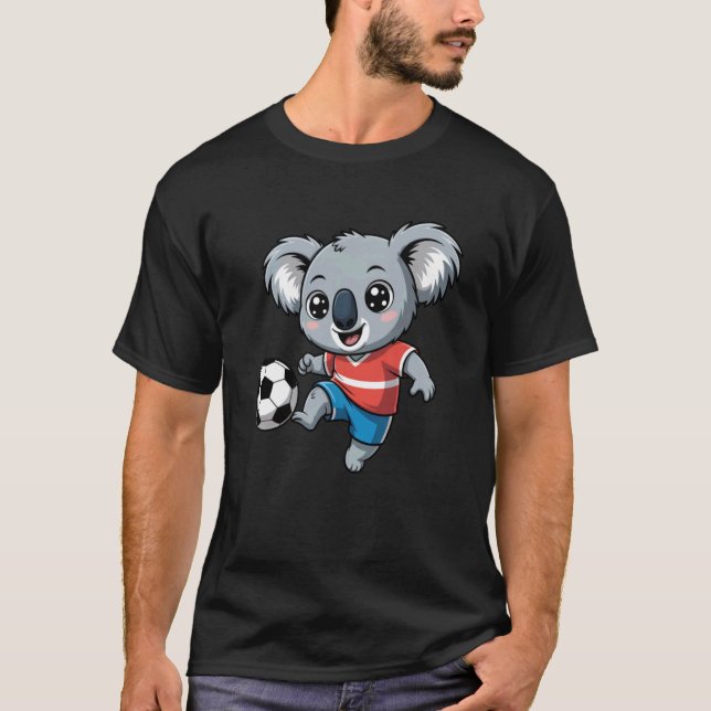 Camiseta de fútbol de koala Funny Player de fútbol (Anverso)