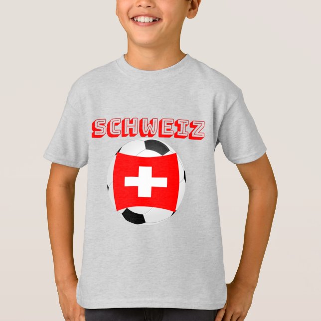 Camiseta de fútbol de Suiza (niño) (Anverso)