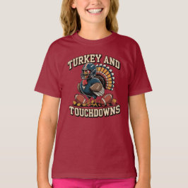 Camiseta de fútbol divertida de Turquía y Touchdow