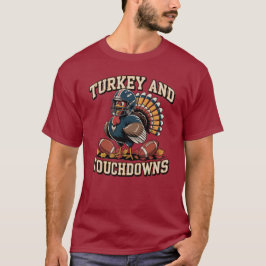 Camiseta de fútbol divertida de Turquía y Touchdow