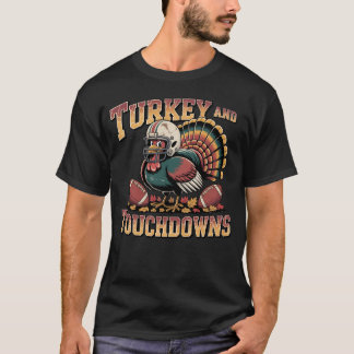 Camiseta de fútbol divertida de Turquía y Touchdow
