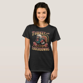 Camiseta de fútbol divertida de Turquía y Touchdow
