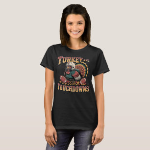 Camiseta de fútbol divertida de Turquía y Touchdow