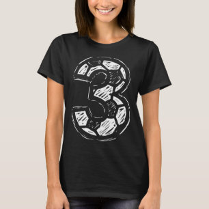 Camiseta de fútbol número 3 Boceto de fútbol Ll Es