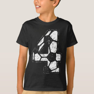 Camiseta de fútbol número 4 Boceto de fútbol Ll es