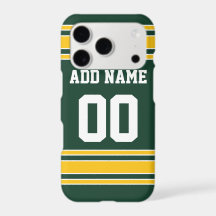 Camiseta de Fútbol Verde Dorado Nombre Número Pers