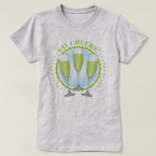 Camiseta de gafas de champán verde de Mimosa
