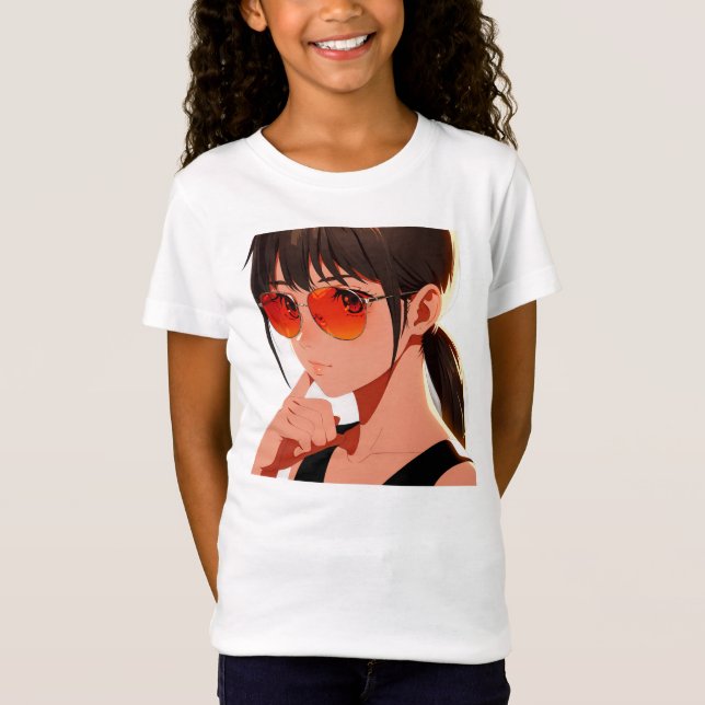 Camiseta de gafas de sol animada - Diseño audaz y  (Anverso)