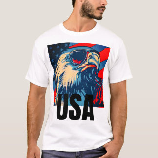 Camiseta de gafas de sol de águila patriótica