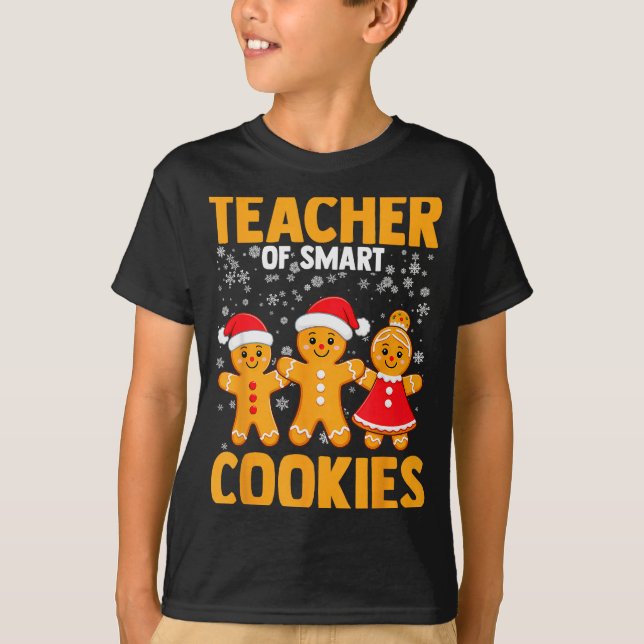 Camiseta De galletas inteligentes pan de jengibre Navidad P (Anverso)