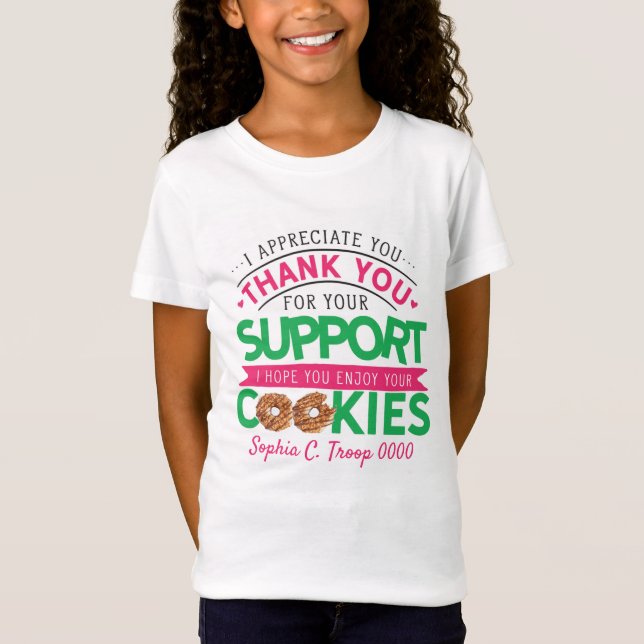 Camiseta de galletas scout por vender cookies (Anverso)