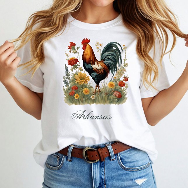 Camiseta de gallo de granja rústica (Subido por el creador)