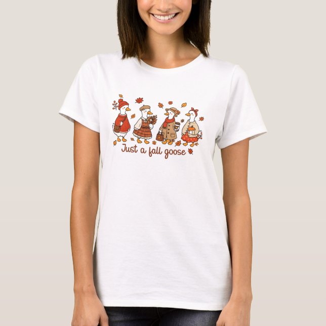 Camiseta de ganso de otoño | Camiseta divertida de (Anverso)