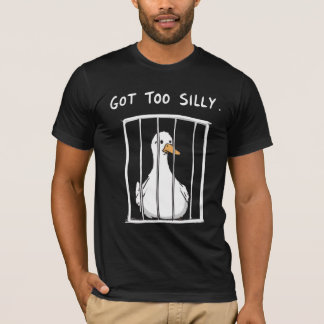 Camiseta de ganso demasiado tonto meme divertido p