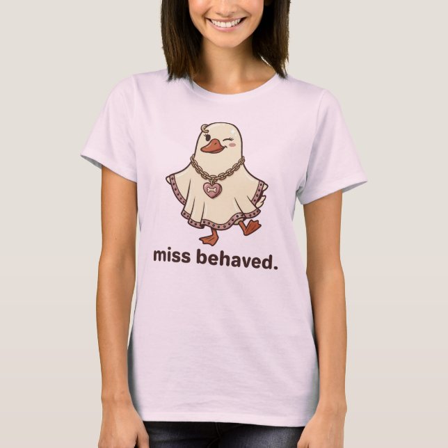 Camiseta de ganso fantasma mal comportada, regalo  (Anverso)
