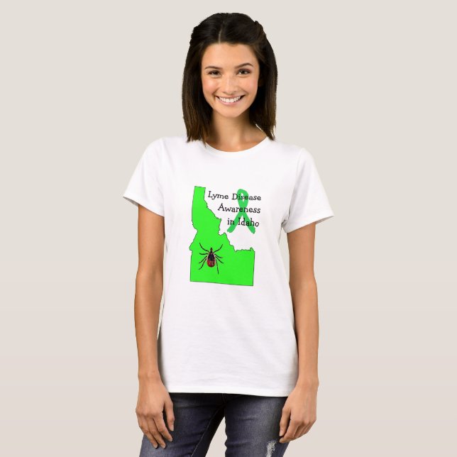 Camiseta de Garrapata de Idaho de Concienciación s (Anverso completo)