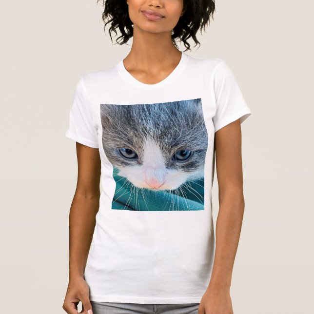 Camiseta de Gatito, Camiseta Divertida (Anverso)