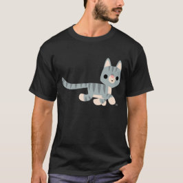 Camiseta de gatito de dibujos animados lindo