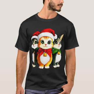 Camiseta de gatito de Navidad