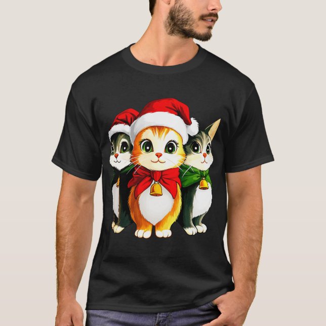 Camiseta de gatito de Navidad (Anverso)