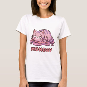 Camiseta de gatito derretido "Odio los lunes" iden