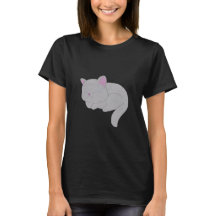 Camiseta de gatito gris durmiendo