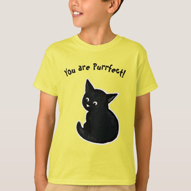 Camiseta de gatito negro (Anverso)