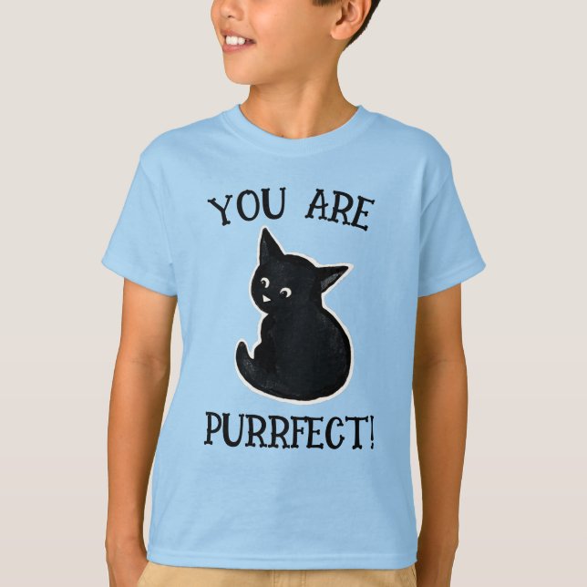 Camiseta de gatito negro perfecta (Anverso)