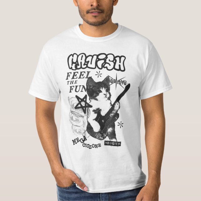 Camiseta de gatito rockstar (Anverso)