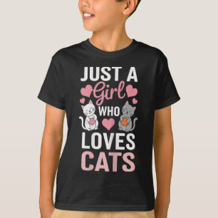 Camiseta de gatito solo una chica que ama a los ga