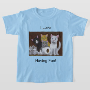 Camiseta de Gatitos Divirtiéndose