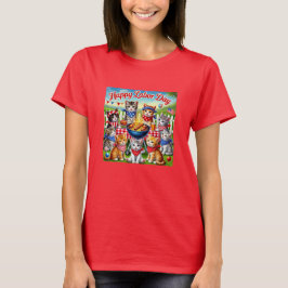Camiseta de gatitos feliz Día del Trabajo